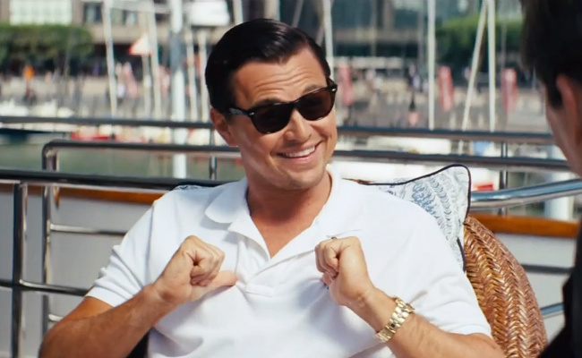 wolf of wall street leo smile