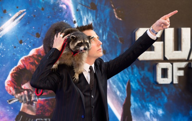 452621870.jpg "Guardians Of The Galaxy" - UK Premiere - Red Carpet Arrivals - James Gunn"Guardians Of The Galaxy" - UK Premiere - Red Carpet Arrivals - James Gunn "Guardians Of The Galaxy" - James Gunn and a raccoon at the UK Premiere - Red Carpet Arrivals LONDON, ENGLAND - JULY 24: James Gunn attends the UK Premiere of "Guardians of the Galaxy" at Empire Leicester Square on July 24, 2014 in London, England. (Photo by Samir Hussein/WireImage)