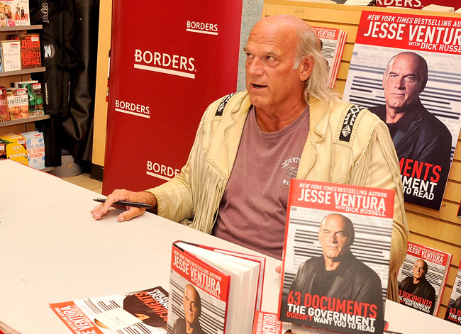 Jesse Ventura Signs Copies Of "63 Documents The Government Doesn't Want You To Read"