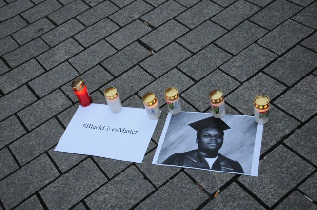 Protest in Berlin against Ferguson grand jury decision