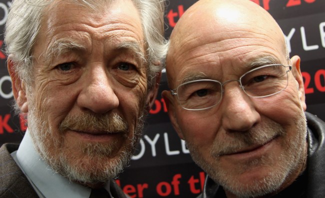 Sir Ian McKellen And Patrick Stewart Visit Foyles Bookshop