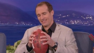 Watch Saints Quarterback Drew Brees Discuss #DeflateGate And Knock Out Some Lights On ‘Conan’