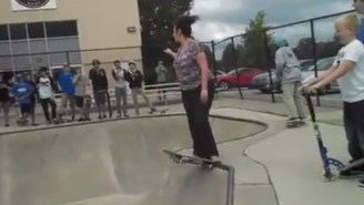 This Skateboarding Mom Did Not Let Us Down When She Said She’d Bust Her Ass