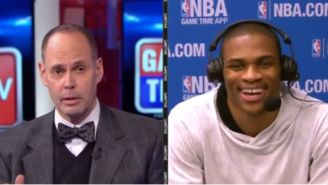 Watch Ernie Johnson Have A Little Fun With Russell Westbrook On NBA TV