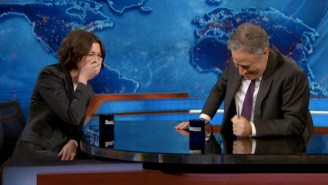 Jon Stewart And Anne Hathaway Erupted Into Hysterics Talking About Her Sad Coma Movie