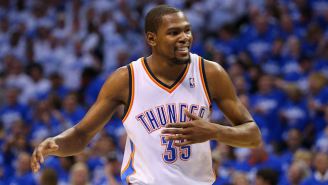 Watch Kevin Durant Hilariously Swat This Little Kid’s Shot At His Basketball Camp
