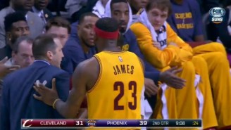 Watch LeBron James Shove Cavs Head Coach David Blatt Off The Court And Back To The Bench