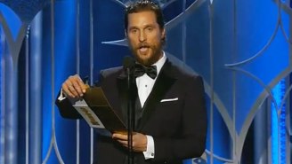 Matthew McConaughey Channeled A Civil War Colonel When Presenting At The Golden Globes