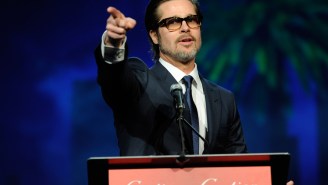 Brad Pitt leads an ‘Oyelowo’ sing-along at Palm Springs awards gala