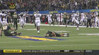 Here’s Baylor’s Kicker Getting Absolutely Annihilated By A Michigan State Defender In The Cotton Bowl