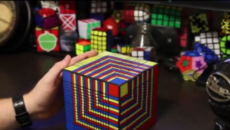 Watch This Guy Find Out How Long It Takes to Solve The World’s Largest Rubik’s Cube