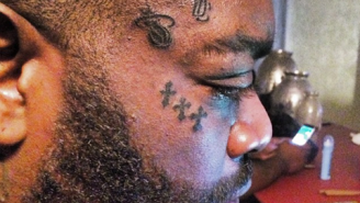 Rick Ross Got A Miami Heat Logo Tattooed To His Face