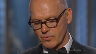 Watch Michael Keaton’s Emotional Golden Globes Acceptance Speech