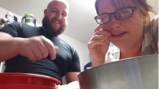 Watch This Pregnant Wife Get Ridiculously Emotional As Her Husband Puts Away Veggies
