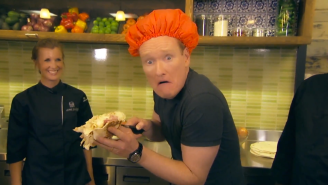 Conan Invades Taco Bell’s Headquarters To Creep Out The Help And Create A Monster Taco