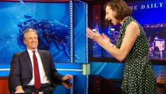 Kristen Schaal Spoke Directly To Jon Stewart’s Testicles Last Night Because He’s Been Holding Them Hostage