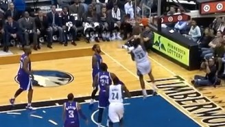 Watch Andrew Wiggins Attack Close-Out For Explosive One-Handed Jam