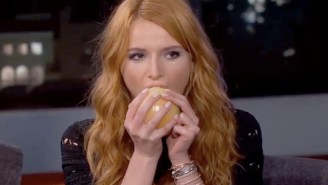 Watch Disney Channel Actress Bella Thorne Bite Into An Onion Like An Apple
