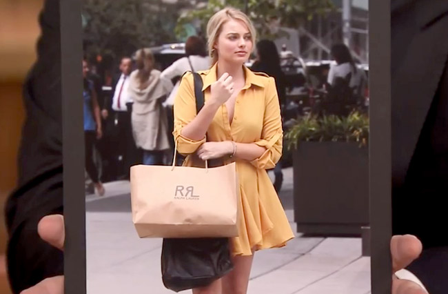 margot robbie ralph lauren bag