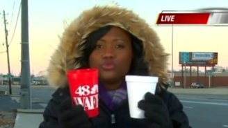 This News Reporter Was Stunned By Water Freezing Into Ice