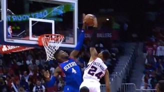 GIF: Nerlens Noel Rejects Kent Bazemore’s Dunk With Towering Block