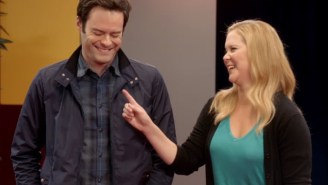Watch Amy Schumer and Bill Hader terrorize a theater to promote the MTV Movie Awards