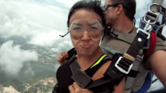 Watch These Tandem Skydivers Almost Get Hit By The Plane They Just Jumped Out Of