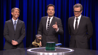 Watch Triumph The Insult Comic Dog Completely Ruin Jimmy Fallon’s Game Of ‘Catchphrase’