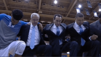 Watch Duke And UNC Join In A Moment Of Silence For Dean Smith