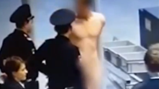 Watch This Frustrated Man Strip Naked To Make It Through Security At A Russian Airport