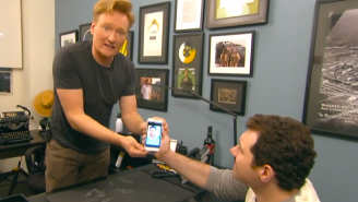 Watch As Conan And Billy Eichner Try Out Grindr With Disappointing Results