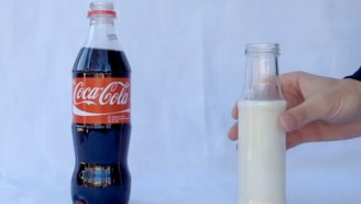 Watch The Amazing Thing That Happens When You Add Milk To Coca-Cola