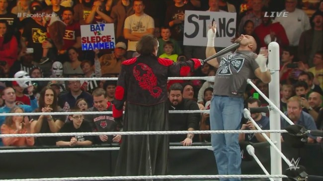 Sting Triple H bat WrestleMania