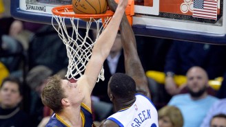 Draymond Green Runs The Pick-And-Roll To Perfection, Finishes With A Huge Facial On Timofey Mozgov