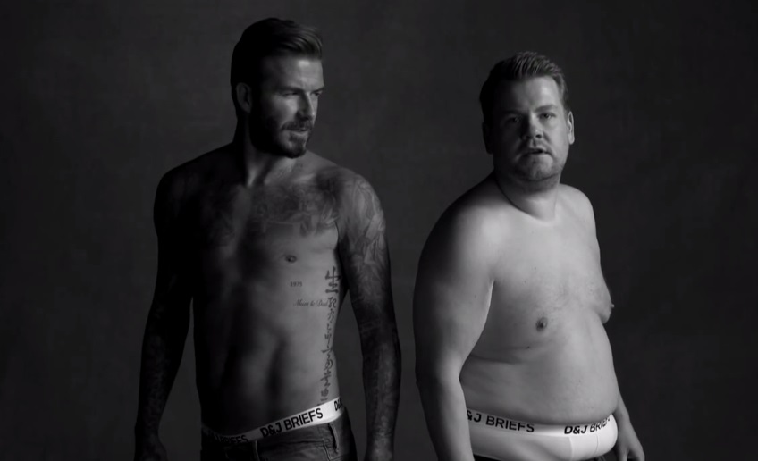 David Beckham And James Corden Would Like To Sell You Some Underwear