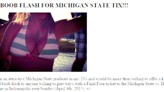 This Michigan State Fan Is Offering A ‘Kiss And A Boob Flash’ For A Final Tour Ticket