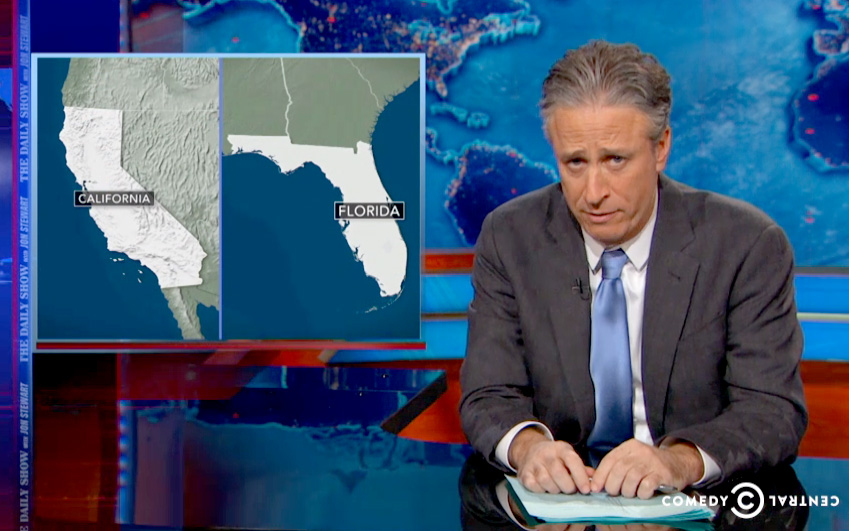 Jon Stewart Talks Climate Change In DickShaped Florida And California