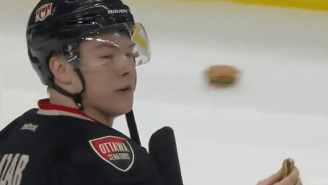 Ottawa Senators Fans Showered Their Team With Hamburgers And Curtis Lazar Ate One