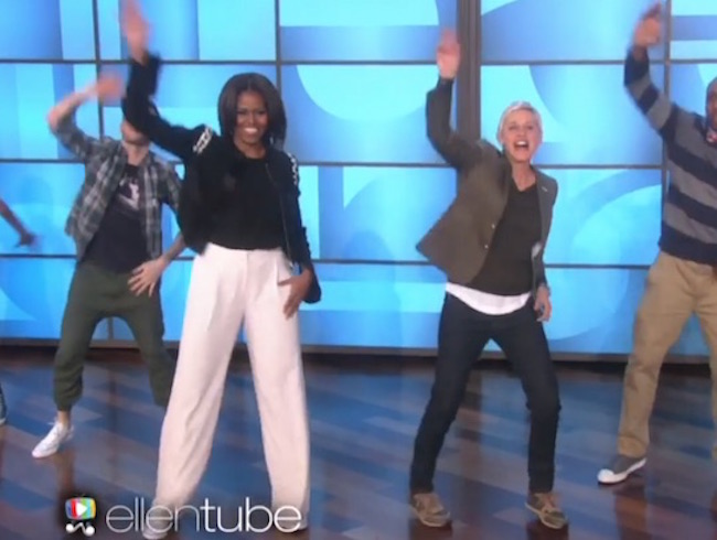 VIDEO: Michelle Obama and Ellen DeGeneres Dance To 