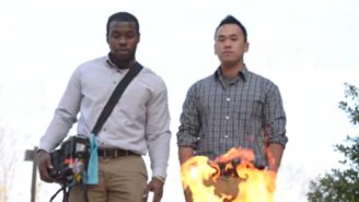 Watch Two College Students Put Out A Fire Using Only Sound