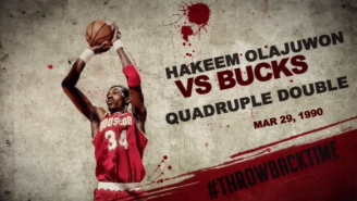 We Reminisce: Hakeem Olajuwon Makes History With League’s Third All-Time Quadruple-Double
