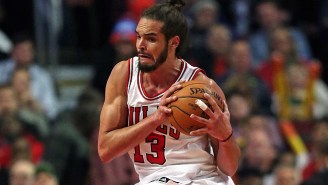 A Pumped Up Bulls Fan Could Not Help Himself From Slapping Joakim Noah On The Butt