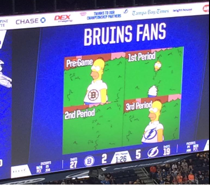 The Lightning Expertly Trolled The Bruins Using A Homer Simpson Meme