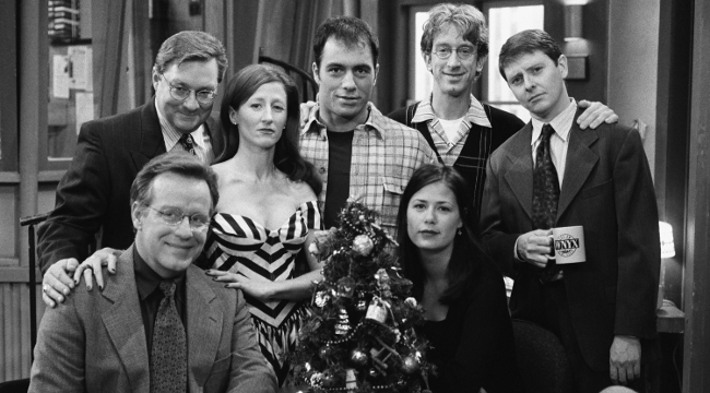 NewsRadio cast photo Christmas