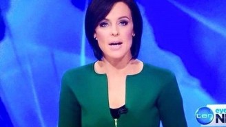 The Neckline Of This Australian News Anchor’s Dress Looks Like A Giant Penis