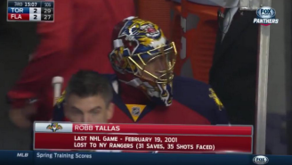 A Florida Panthers Coach Suited Up In Full Gear After Both Goalies Got Hurt