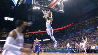 Russell Westbrook Explodes For Ferocious Alley-Oop Jam From DJ Augustin