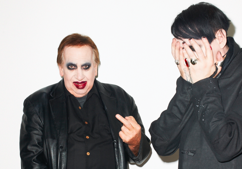 Marilyn Manson and Father Wear Matching Makeup