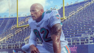 Here’s The First Look At The Rock As A Miami Dolphins Star In HBO’s ‘Ballers’