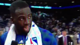 Draymond Green Looked Ready To Slug Dahntay Jones After Getting Bumped In His Post-Game Interview